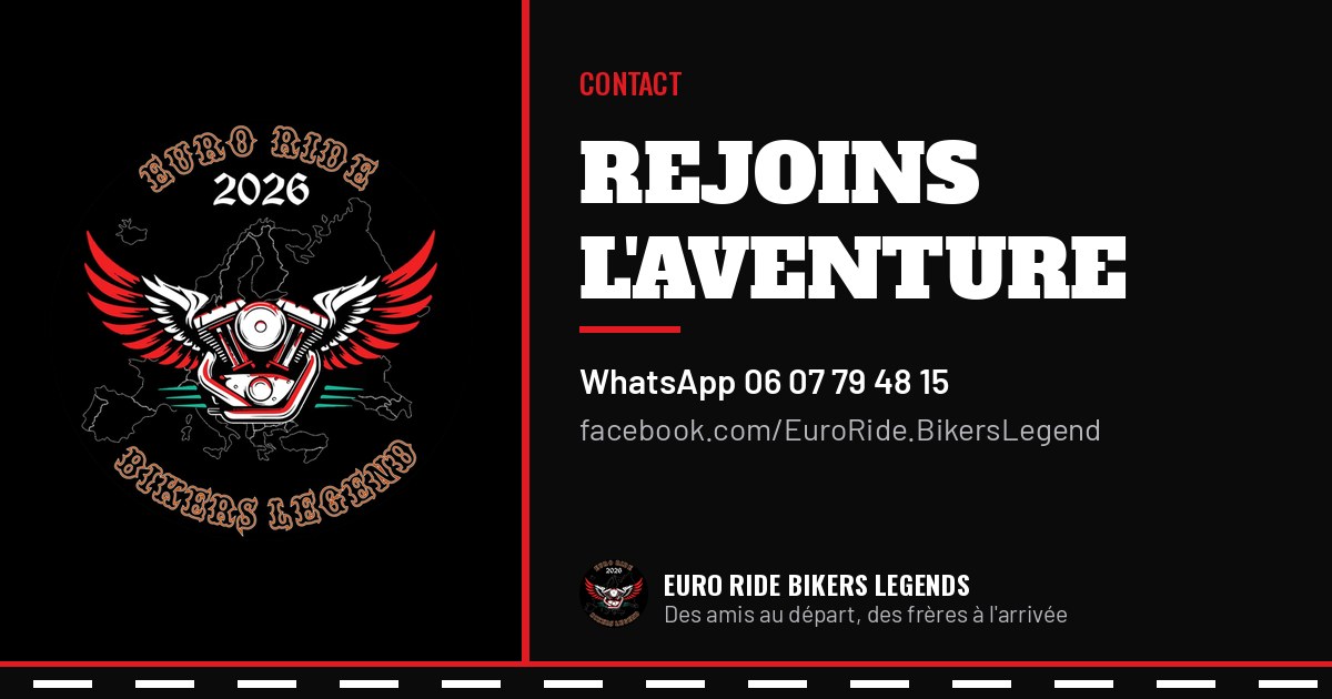 Logo Euro Ride Bikers Legends : contacter l'association.